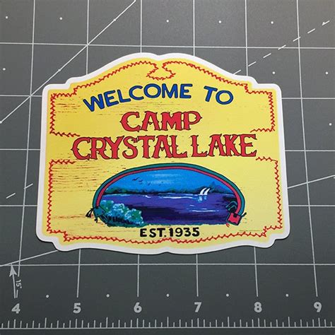 Camp Crystal Lake Sign Etsy