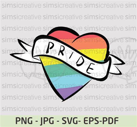 Pride Heart Svg Png Love Is Love Lgbtq Svg Png Lgbtq Pride Svg Png Pride Month Svg Png Gay
