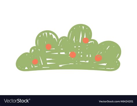 bush drawn  pencil royalty  vector image