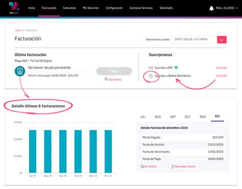 Cómo ver mis boletas y comprobantes de pago CAO VTR