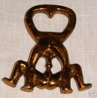 Rare Vintage Erotic Copper Opener Nude Male Female