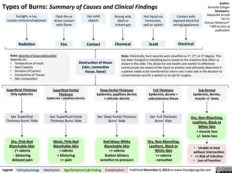 Types Of Burns Summary Of Causes And Clinical Findings Calgary Guide