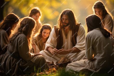 Premium Photo Jesus Christ Teaches Children Love And Kindness And