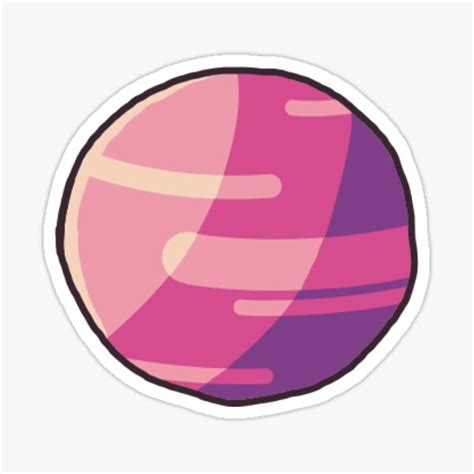 Pink Planet Sticker For Sale By Thijsoid Redbubble