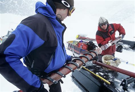 Glaciologists Taking Ice Cores Photograph by David Hay Jones/science ...