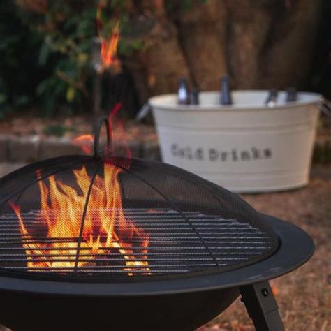 fire pit cm fire pit  grill spark guard