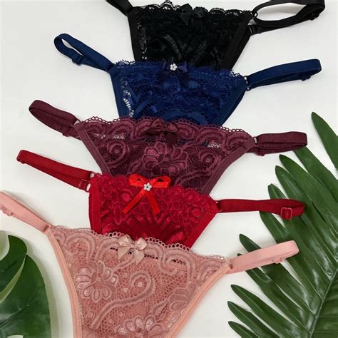 Calcinha Renda E Regulagem Na Lateral Lingerie Shopee Brasil
