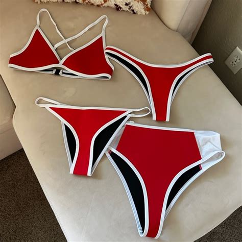 Hoaka Swimwear Swim Brand New Hoaka Swimwear Red Bikini With Tags Poshmark
