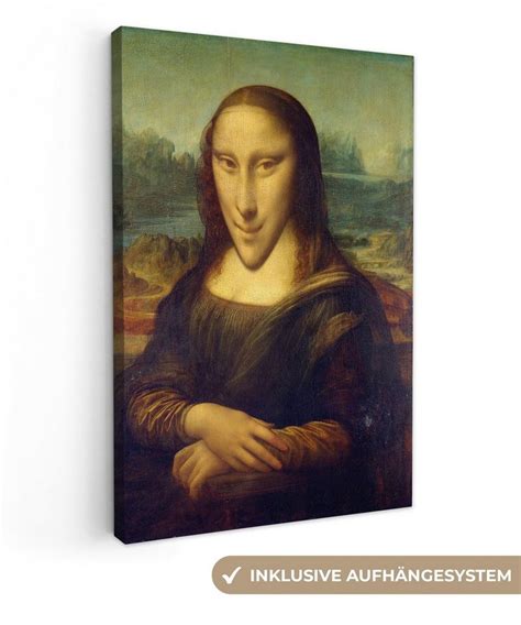 Onemillioncanvasses® Gemälde Mona Lisa Leonardo Da Vinci Karikatur 1 St Leinwandbild