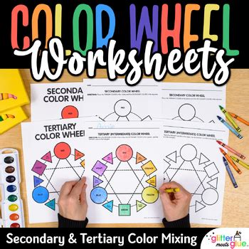 Color Wheel Worksheets For Elementary Art Lessons Blank Color Theory