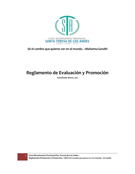 Reglamento de Evaluación y Promoción