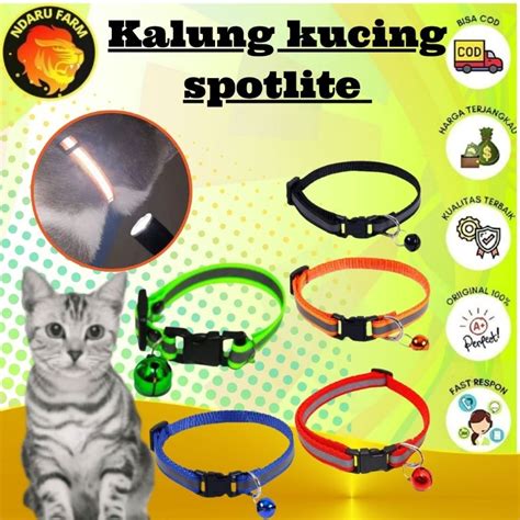 Jual Refleksi Malam Kalung Kucing Lonceng Lucu Dicetak Kalung Kucing