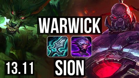 Warwick Vs Sion Top Games Rank Warwick Kr