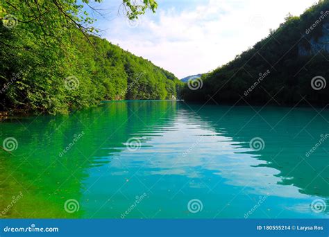 Beautiful Picturesque Plitvice Lake In The Croatian National Park