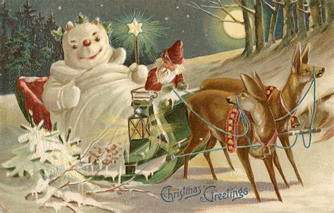 Lot Antique Vintage Postcard Christmas Noel