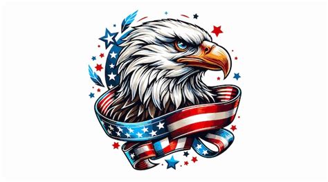 Premium Vector | Eagle The national symbol of the USA With America Flag ...