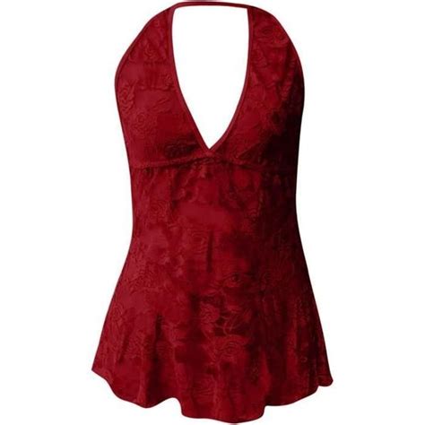 Nuisette Sexy Femme Lingerie Femme Sexy Dentelle Babydoll Nuisette Vêtements De Nuit Halter