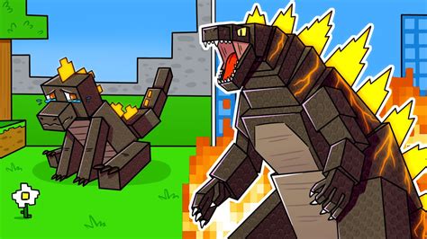 I Survived 1000 DAYS As GODZILLA In HARDCORE Minecraft Compilation YouTube