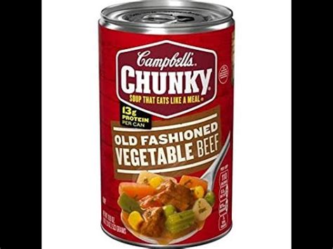 Campbell S Chunky Old Fashioned Vegetable Beef Soup Youtube