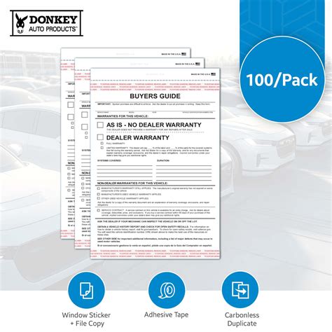 Quality Adhesive 2 Part Buyers Guide Forms For Dealerships