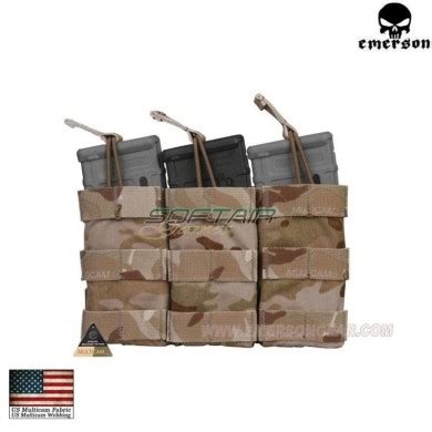 Triple 5 56 Open Top Magazine Pouch MULTICAM ARID Emerson Softair