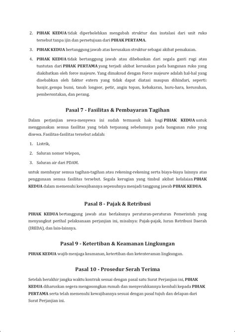 Contoh Surat Perjanjian Ruko Surat Permohonan Desain Contoh Surat