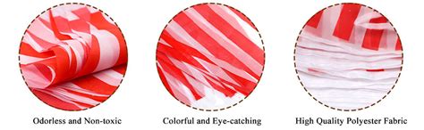 Rubfac Ft Pcs Red And White Striped Pennant Banner Carnival