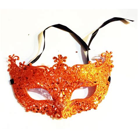 Shop For Masquerade Carnival Mask Orange At Balli Ts Usa Free