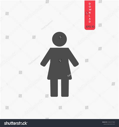 Woman Vector Icon Female Symbol Sex Stock Vector Royalty Free Shutterstock