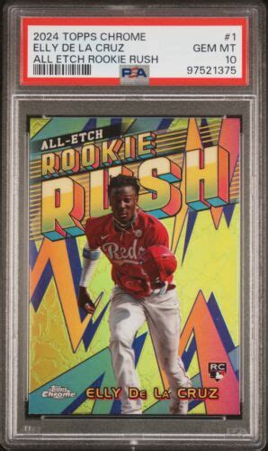 Topps Chrome Chrome All Etch Rc Rush Elly De La Cruz Rookie Rc