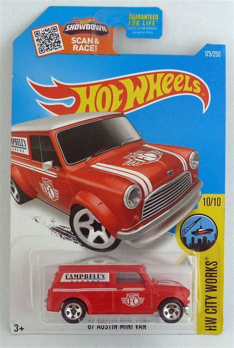 Rockertron Toys HotWheels 67 Austin Mini Van Red HW City Works Long