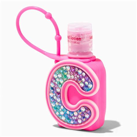 Initial Hand Lotion Pink C Hand Lotion Initials Monogrammed