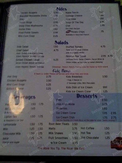 Menu At Coney Island Diner Restaurant Mansfield