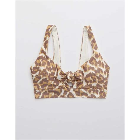 Brown Leopard Print Aerie Twist Front Bikini Depop