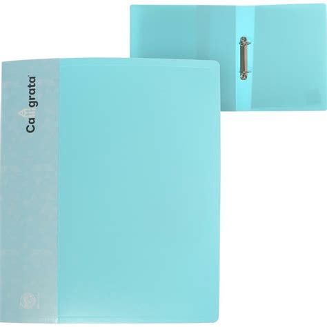 Пластиковая папка на 2 кольцах Calligrata А4, 40 мм, 700 мкм, карман на ...