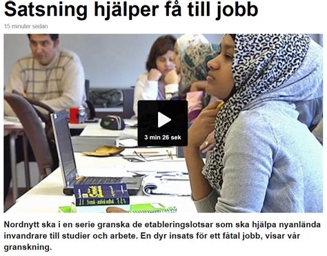 13 miljoner gav sex halvårsjobb för nyanlända Petterssons gör Sverige lagom
