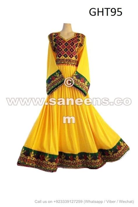 Yellow Color Afghan Bridal Full Suit Kuchi Ladies Handmade Apparel