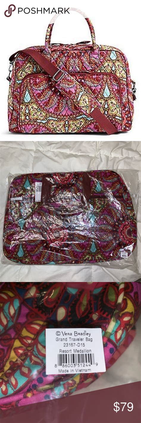 Nwt Vera Bradley Grand Traveller Resort Medallion Vera Bradley Vera