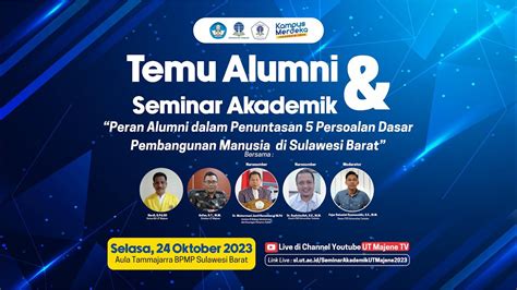 Live Temu Alumni Seminar Akademik Wisuda Ut Majene Periode Ii