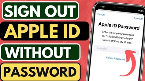 How To Sign Out Apple Id Without Password Youtube