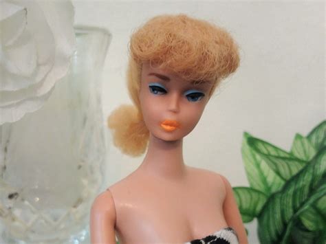 Vintage S Blonde Ponytail Barbie In Original Swimsuit Nice Etsy