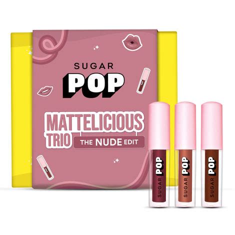 SUGAR POP Mattelicious Trio The Nude Edit Set Of Nude Brown Pink Matte Lipcolours Non