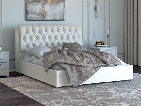 Купить БЕЛИСТА кровать двойная, 160х200, с подъемным механизмом, белый ...