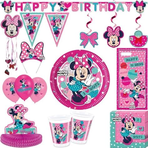 Minnie Mouse Anniversaire D Enfant Rose Souris Set Mickey F Te D Co Eur