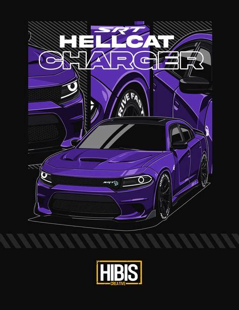 Dodge Charger Hellcat Drawing
