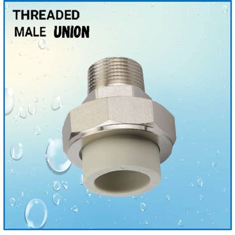 Mm Ppr Male Threaded Union Coupling Socket Adaptor Hot Cold Pp R Water Pipe Fitting Mta