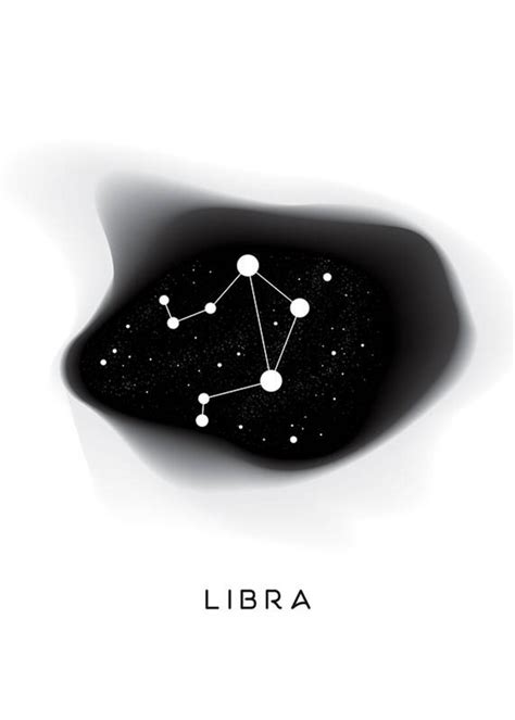 Libra Print Zodiac Constellation Astrology Poster Zodiac Etsy