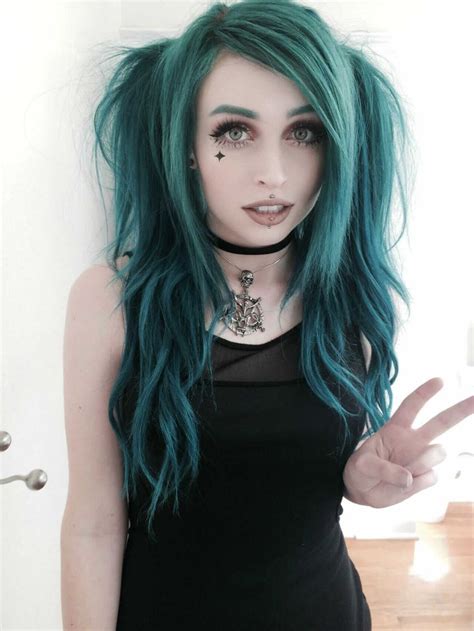 25 Green Hair Color Ideas You Have To Try Emo Hair Color Short Emo