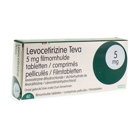 LEVOCETIRIZINE TEVA 5MG FILMOMH TABL 40 X 5MG Apotheek Kestens