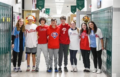 Lansdale Catholic students sport Phillies gear